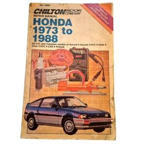 Chilton Repair Manual Honda 1973 To 1988 #6980 Used In Fair condition 453 Pages